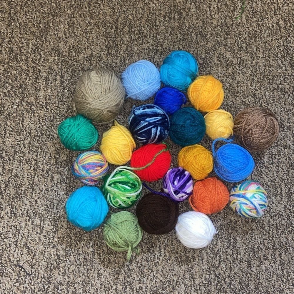 Yarns For Crochet Lot Of Multiple Colors Various Crochet 🧶 Colors